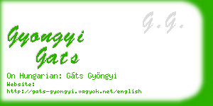 gyongyi gats business card